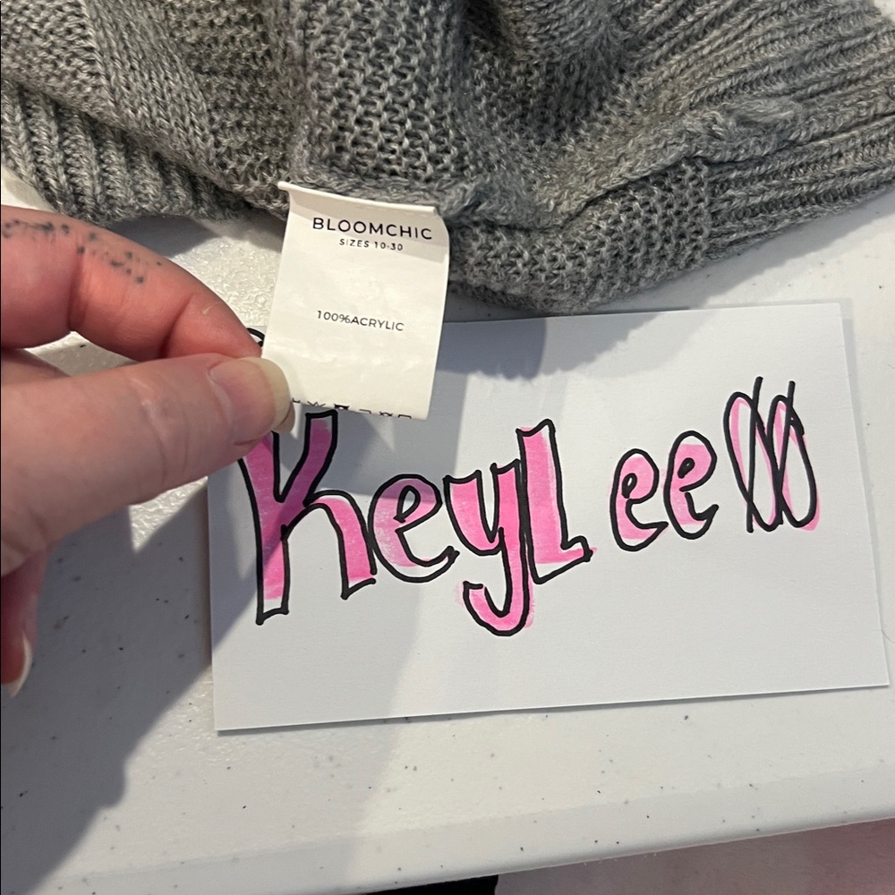 #54. 🪷Knit vneck sweater. 22/24. 2x - Picture 5 of 8